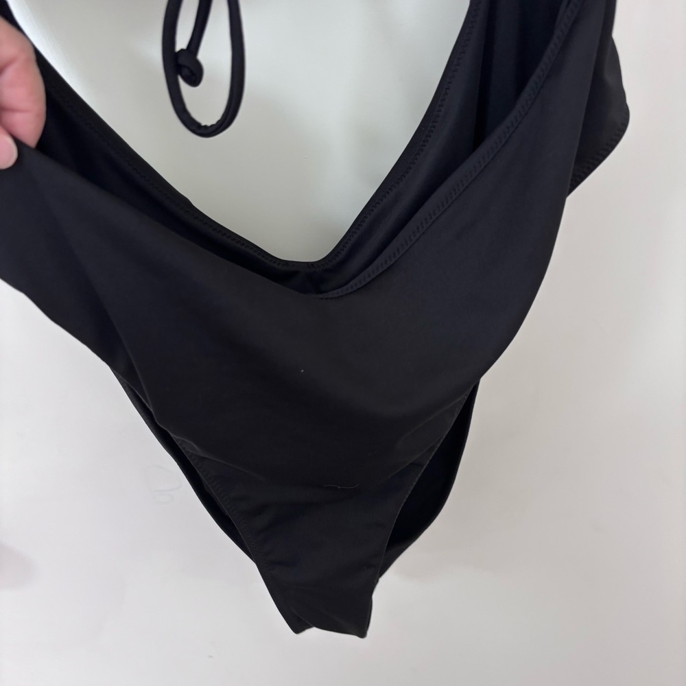 Pink Victoria’s Secret black Cutout One-Piece Swimsuit with Drawstring size XL - Picture 5 of 9